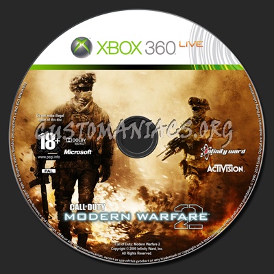 Modern Warfare 2 dvd label