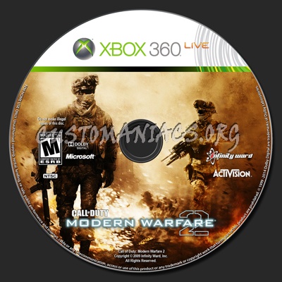 Modern Warfare 2 dvd label