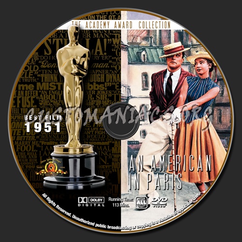 Academy Awards Collection - An American In Paris dvd label