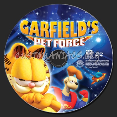 Garfield's Pet Force dvd label