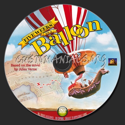 Five Weeks In A Balloon dvd label