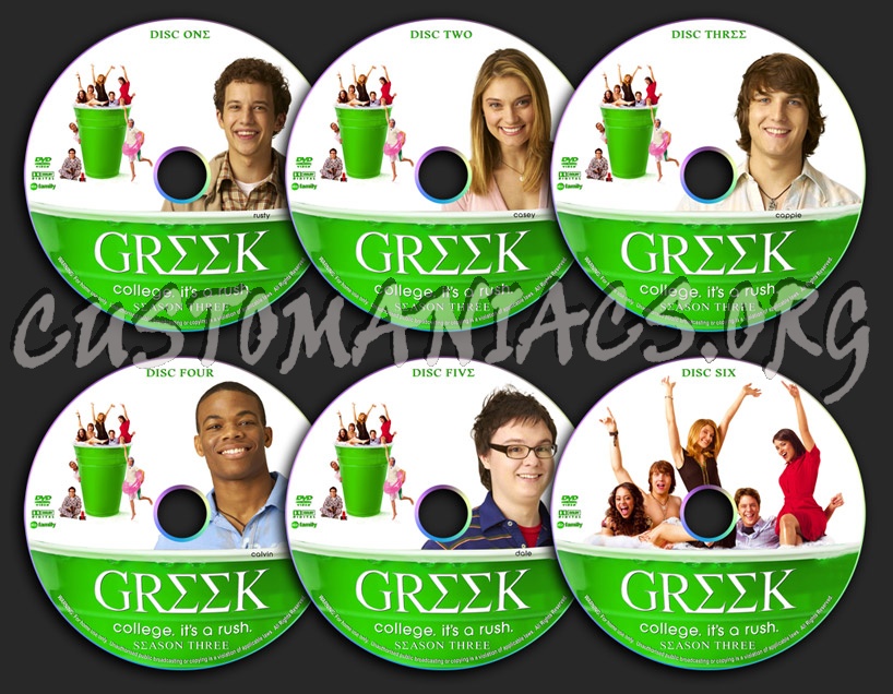 Greek - Season 3 dvd label