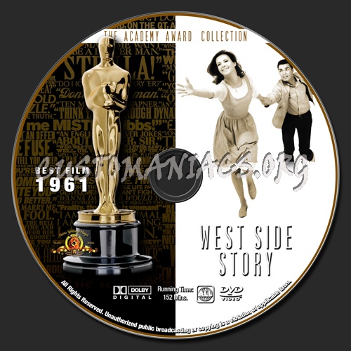 Academy Awards Collection - West Side Story dvd label