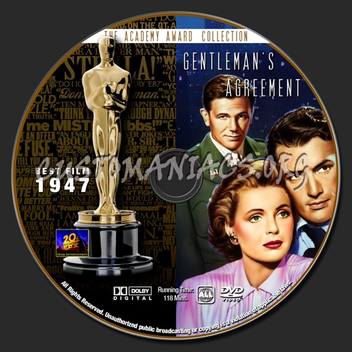 Academy Awards Collection - Gentleman's Agreement dvd label