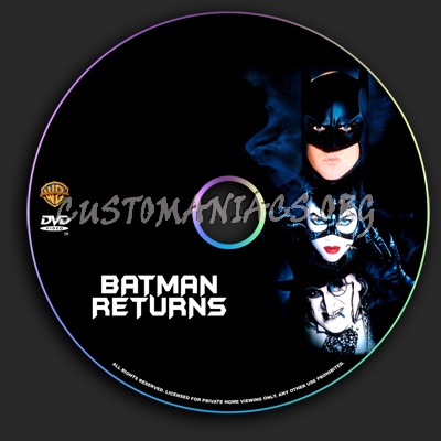 Batman Returns dvd label