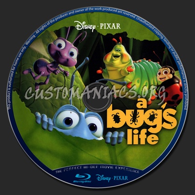 A Bug's Life blu-ray label