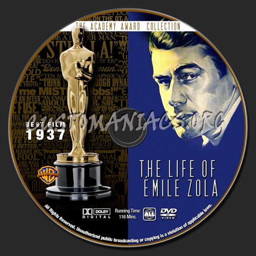 Academy Awards Collection - The Life Of Emile Zola dvd label