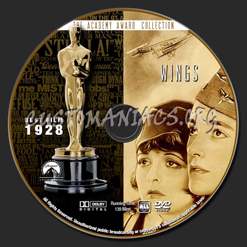 Academy Awards Collection - Wings dvd label