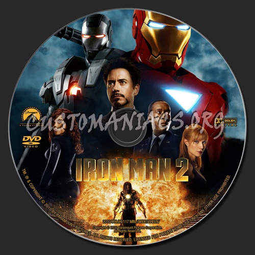 Iron Man 2 dvd label