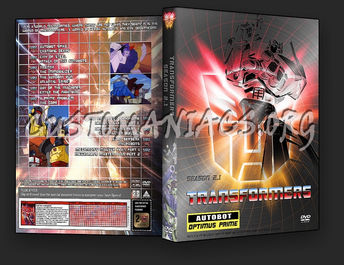 Transformers - Season 2.1 dvd cover