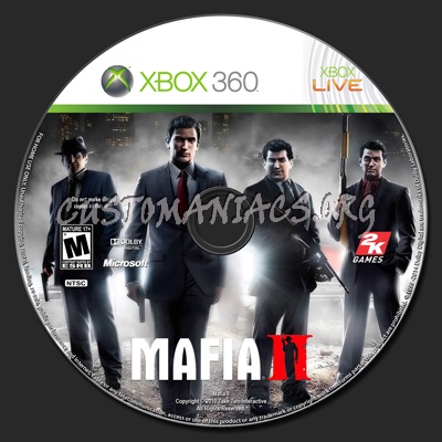 Mafia II dvd label