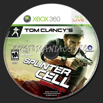 Splinter Cell Conviction dvd label