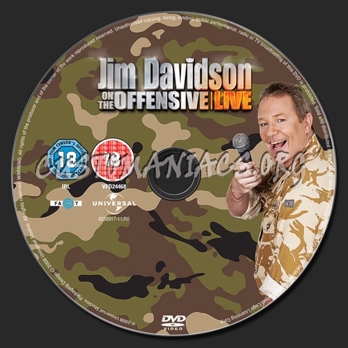 Jim Davidson: On the Offensive dvd label