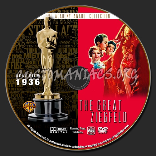 Academy Awards Collection - The Great Ziegfeld dvd label