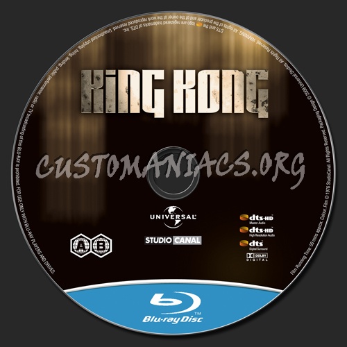 King Kong (76) blu-ray label