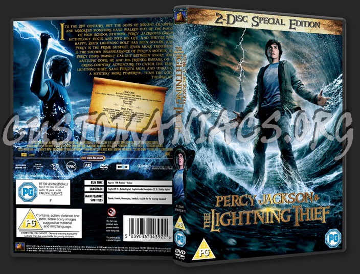 Percy Jackson And The Lightning Thief dvd cover