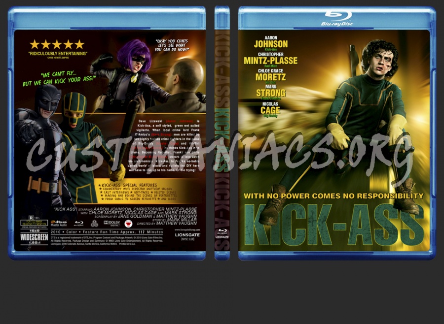 Kick-Ass *warning - profanity* blu-ray cover