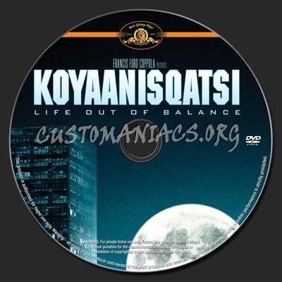 Koyaanisqatsi dvd label
