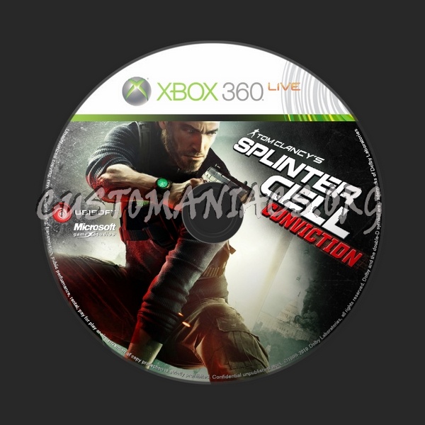 Splinter Cell: Conviction dvd label