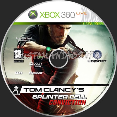 Splinter Cell Conviction dvd label