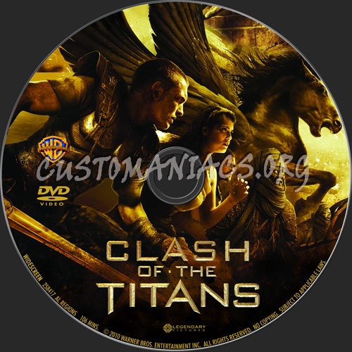 Clash of the Titans dvd label