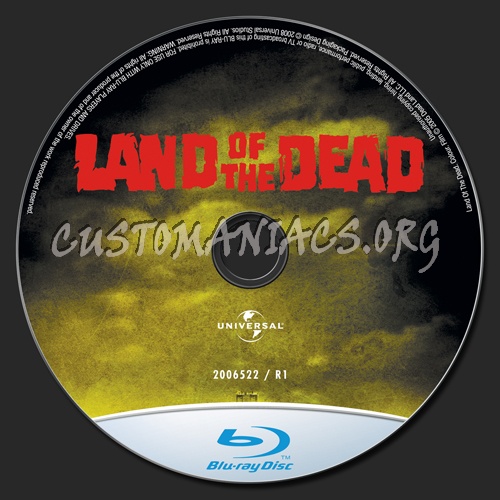 Land of the Dead blu-ray label