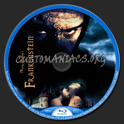 Mary Shelleys Frankenstein blu-ray label