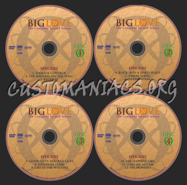 Big Love Season 2 dvd label