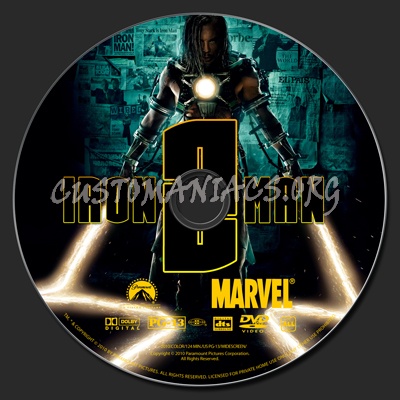 Iron Man 2 dvd label