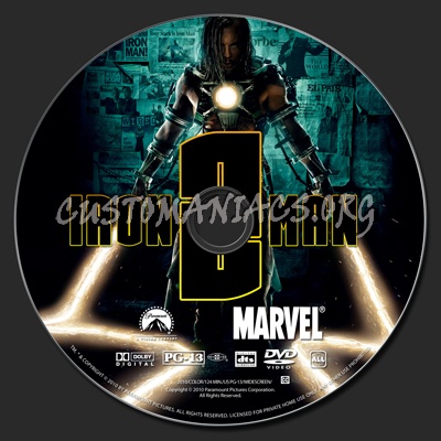 Iron Man 2 dvd label