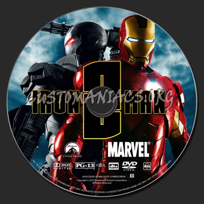 Iron Man 2 dvd label