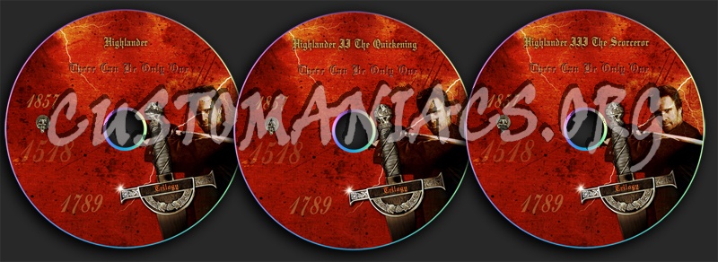 Highlander Trilogy dvd label