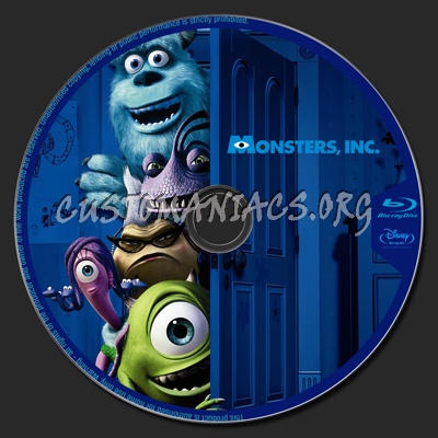 Monsters Inc blu-ray label