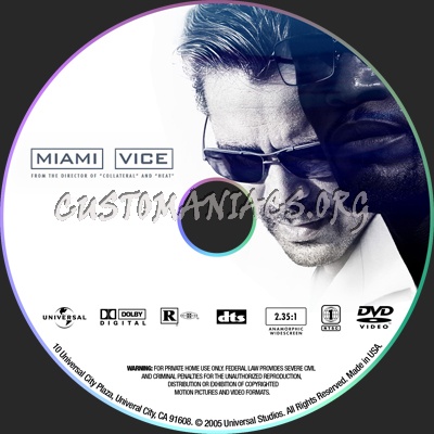 Miami Vice dvd label