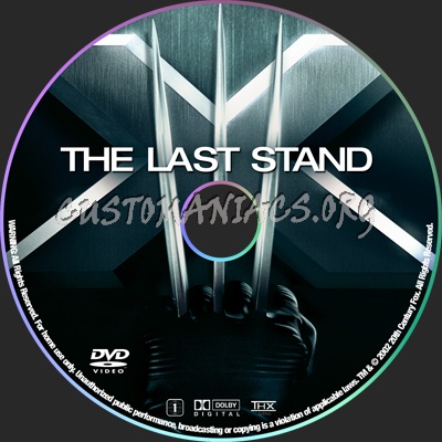 X-Men III dvd label