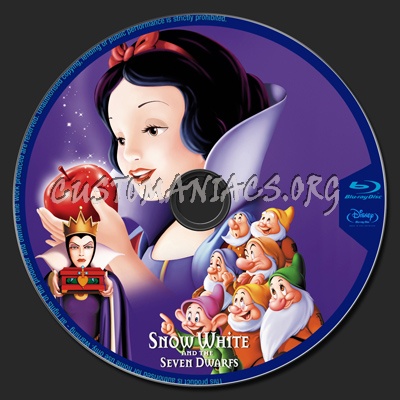 Snow White & The Seven Dwarfs blu-ray label