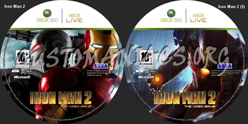 Iron Man 2 dvd label