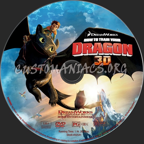 How to Train Your Dragon dvd label