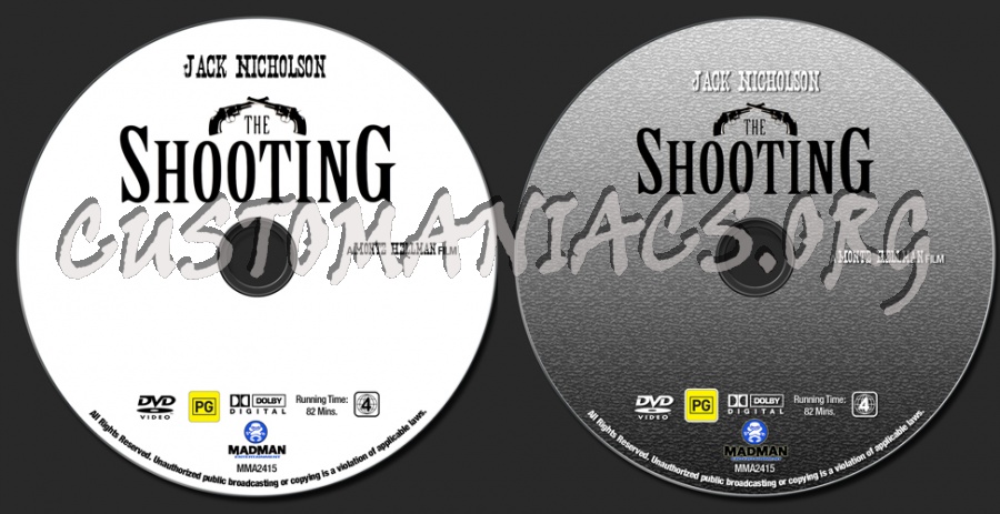 The Shooting dvd label