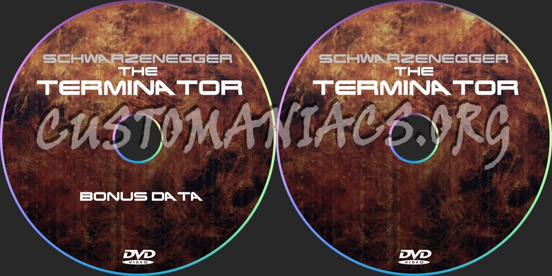 The Terminator dvd label