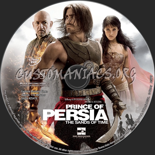 Prince of Persia The Sands of Time dvd label