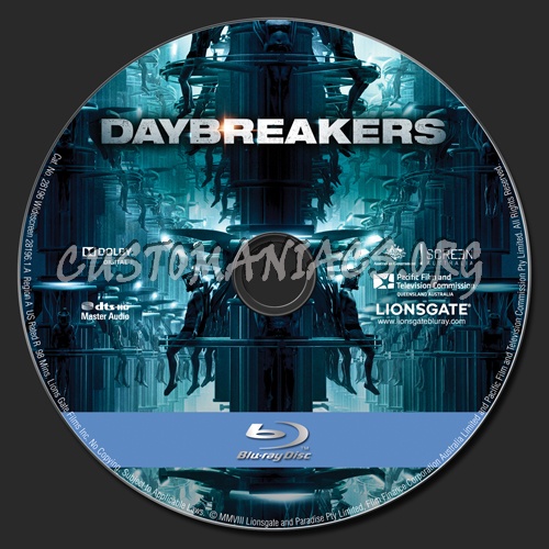 Daybreakers blu-ray label