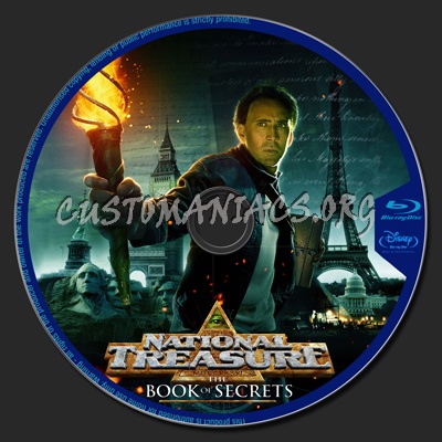 National Treasure Book of Secrets blu-ray label