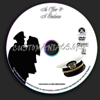 An Officer & A Gentleman dvd label