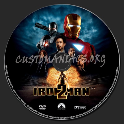 Iron Man 2 dvd label