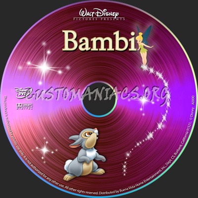 Bambi dvd label