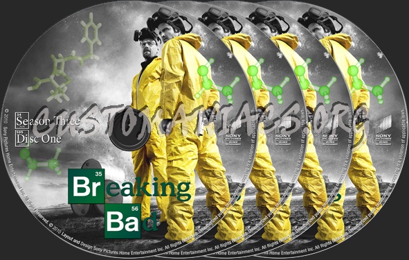 Breaking Bad Season 3 dvd label