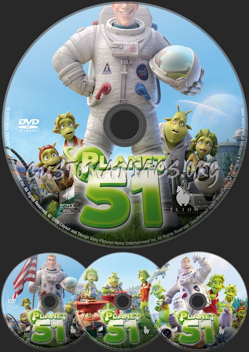 Planet 51 dvd label