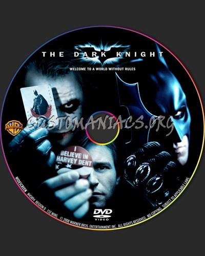 The Dark Knight dvd label