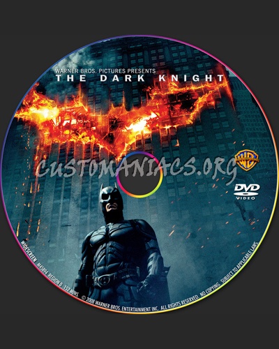 The Dark Knight dvd label